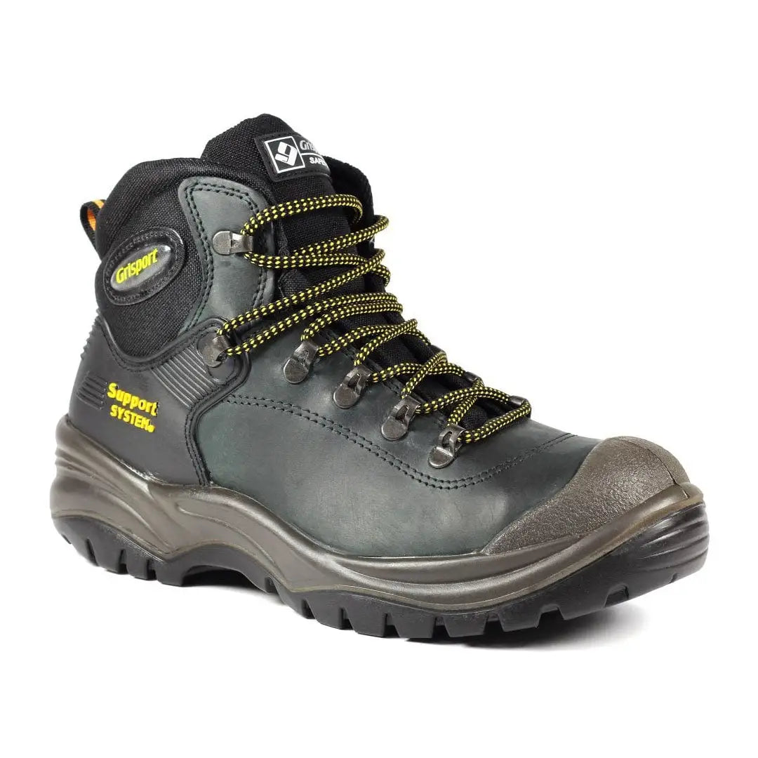 Black leather Grisport Contractor Safety Boot perfect for tough workplace environments