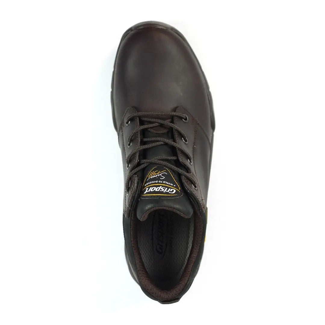 Brown leather lace-up Grisport Exmoor II Walking Shoe for outdoor adventures and country clothing