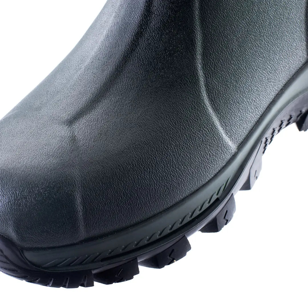 Dark green Grubs Bearline work boot with textured finish and lugged sole for country clothing and hunting