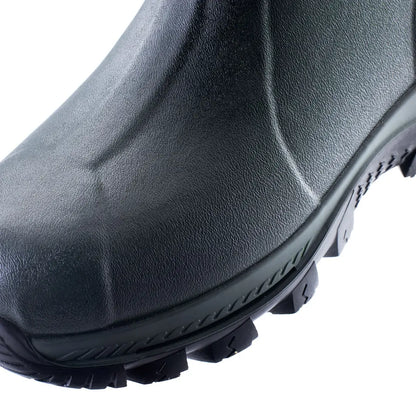 Dark green Grubs Bearline work boot with textured finish and lugged sole for country clothing and hunting
