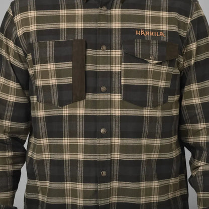 Härkila Aivak Long Sleeve Shirt with plaid pattern, perfect for hunting country clothing