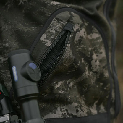 Camouflage jacket with zippered pocket from Härkila Kamko Noctyx WSP Reversible Fleece Jacket