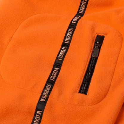 Orange fleece jacket with zippered pocket from Härkila Kamko Reversible Fleece Jacket for hunting or country clothing