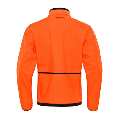 Orange fleece jacket with black trim from Härkila Kamko Reversible Fleece Jacket, perfect for hunting and country clothing