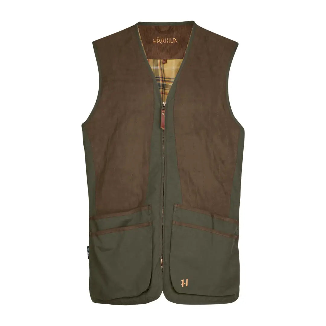 Olive green and brown Rannoch HSP Shooting Waistcoat for HSP Shooting enthusiasts