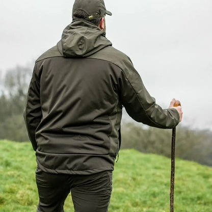 Olive green hooded jacket from Harehill Ridgegate Active Hybrid collection