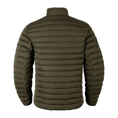 Olive green quilted puffer jacket featuring horizontal stitching for the Clim8 Insulated Jacket