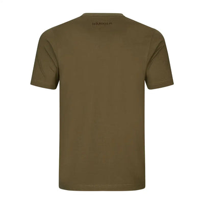 Olive green Harkila H-logo Short Sleeve T-Shirt for country clothing and outdoors