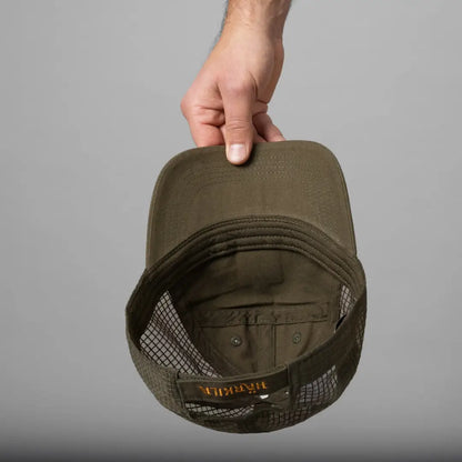 Green mesh-backed Harkila Instinct Cap for stylish country clothing and hunting