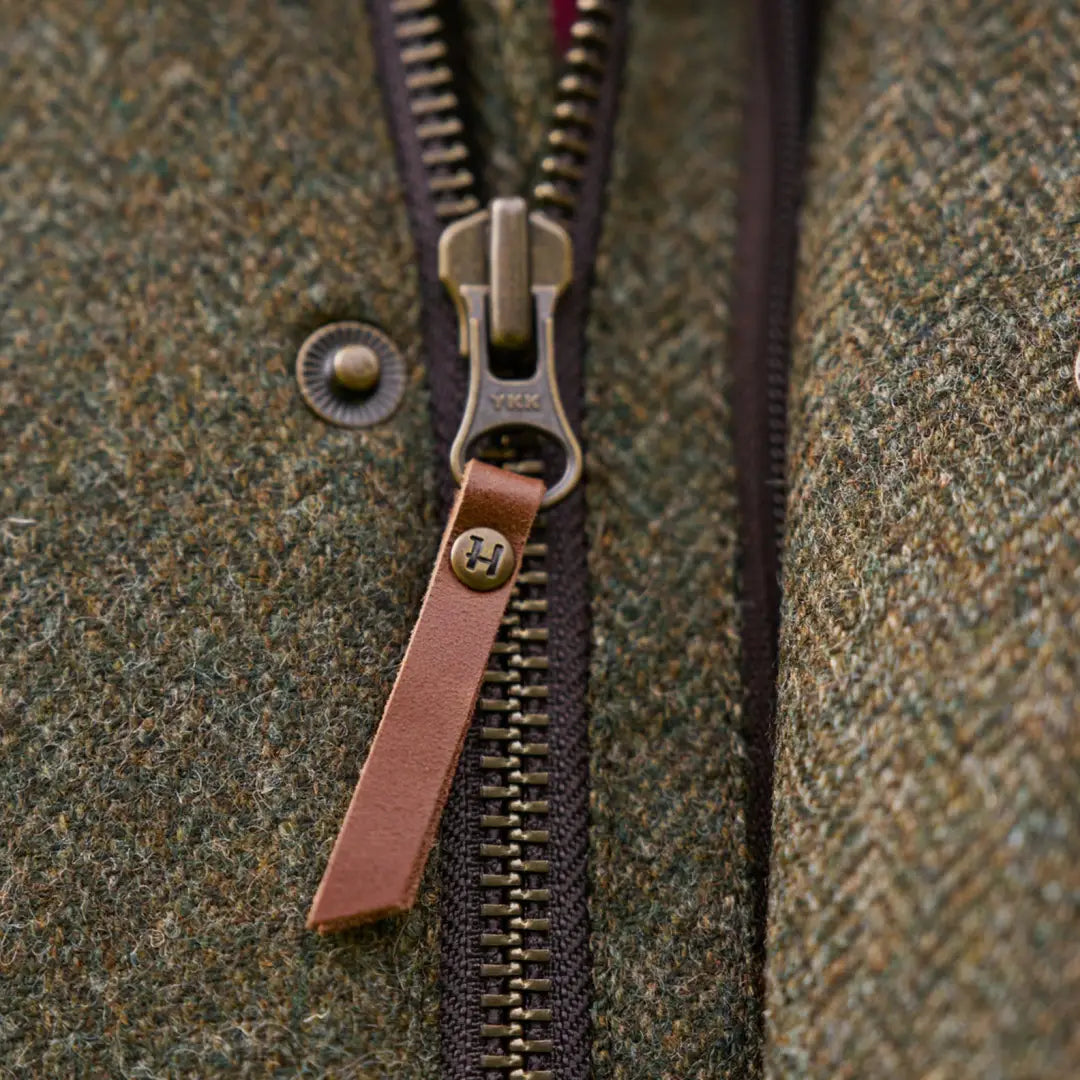 Green tweed kenmore gtx jacket with zipper for a stylish outdoor look