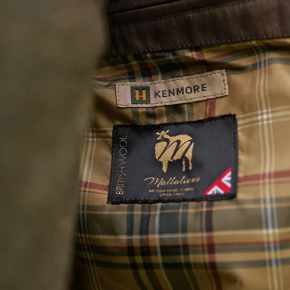 Jacket lining with brand labels inside the Harkila Kenmore GTX Jacket, a premium GTX jacket