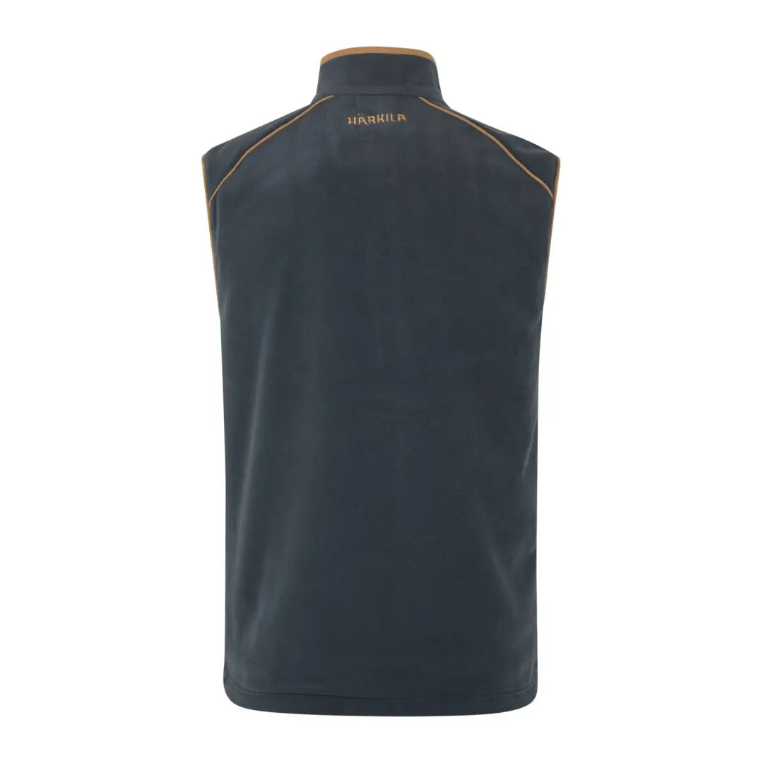Dark gray Harkila Sandhem 200 Waistcoat with orange piping, stylish country clothing for hunting