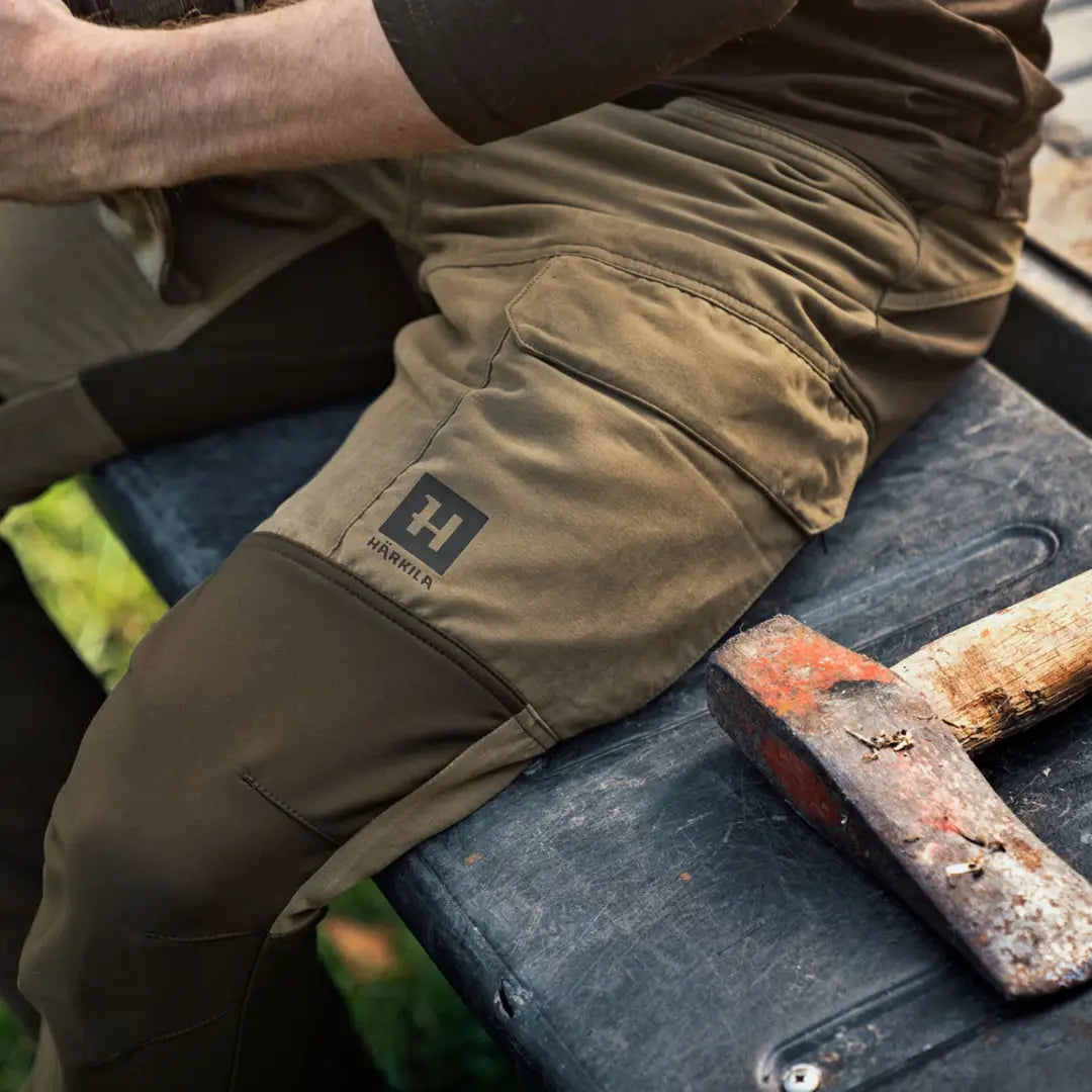 Harkila Scandinavian Trousers with reinforced knees perfect for hunting trips