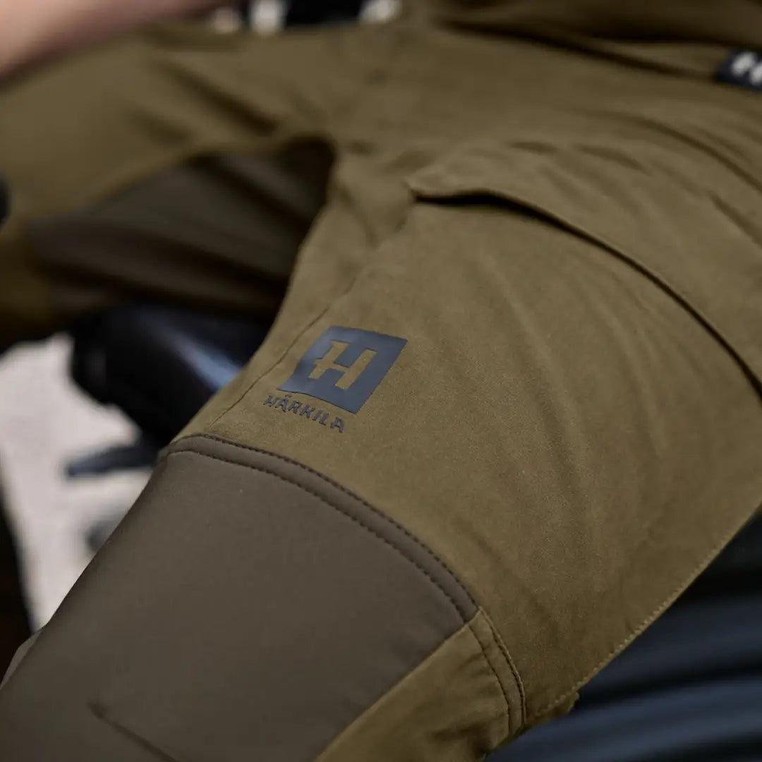 Olive green Härkila Scandinavian Trousers perfect for hunting and outdoor adventures