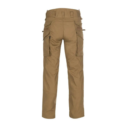 Khaki Helikon-Tex Pilgrim Pants in durable Duracanvas fabric with multi pockets