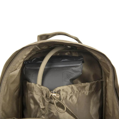 Tan Helikon-Tex Raccoon MK2 Cordura Backpack with open compartment and drawstring closure