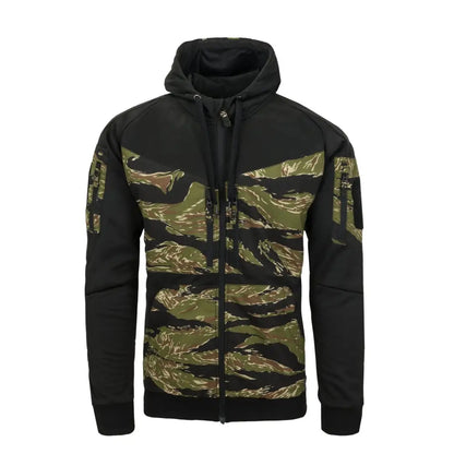 Camouflage-patterned Helikon-Tex Rogue Full-Zip Hoodie for country clothing and outdoors