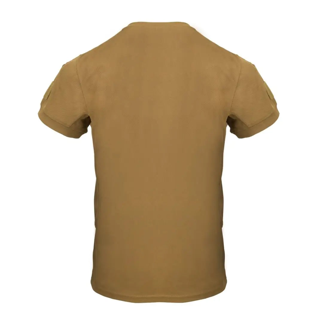Plain tan short-sleeved Helikon-Tex Tactical TopCool T-Shirt for outdoors and hunting