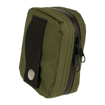 Olive green tactical pouch with black zipper, perfect for your Highlander First Aid Midi Pack