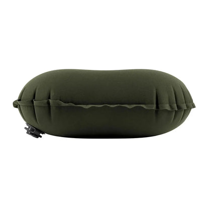 Inflatable dark green Highlander Nap Pak Camping Air Pillow for a great night’s sleep