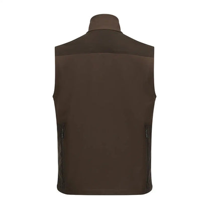 Dark brown Hoggs of Fife Ardross 4-Way Active Gilet with two zippered pockets for country clothing and hunting