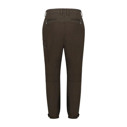 Dark brown Hoggs of Fife Ardross Ladies 4-Way Active Trousers with zip pockets