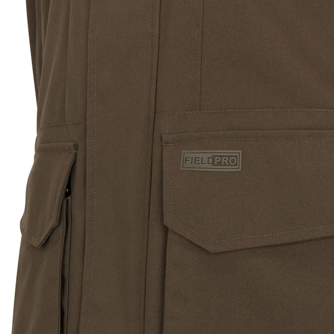 Close-up of Hoggs of Fife Ballater Waterproof Field Waistcoat with multiple pockets