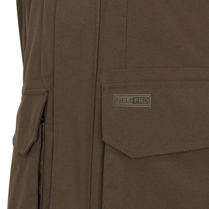 Close-up of Hoggs of Fife Ballater Waterproof Field Waistcoat with multiple pockets