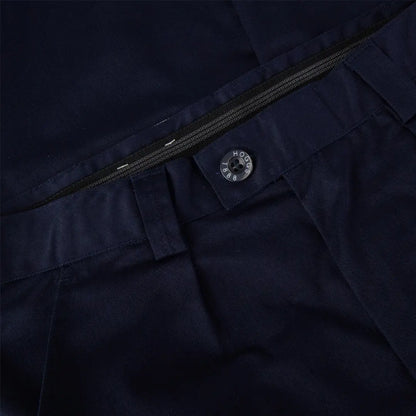 Dark blue Hoggs of Fife Bushwhacker Stretch Trousers with button closure