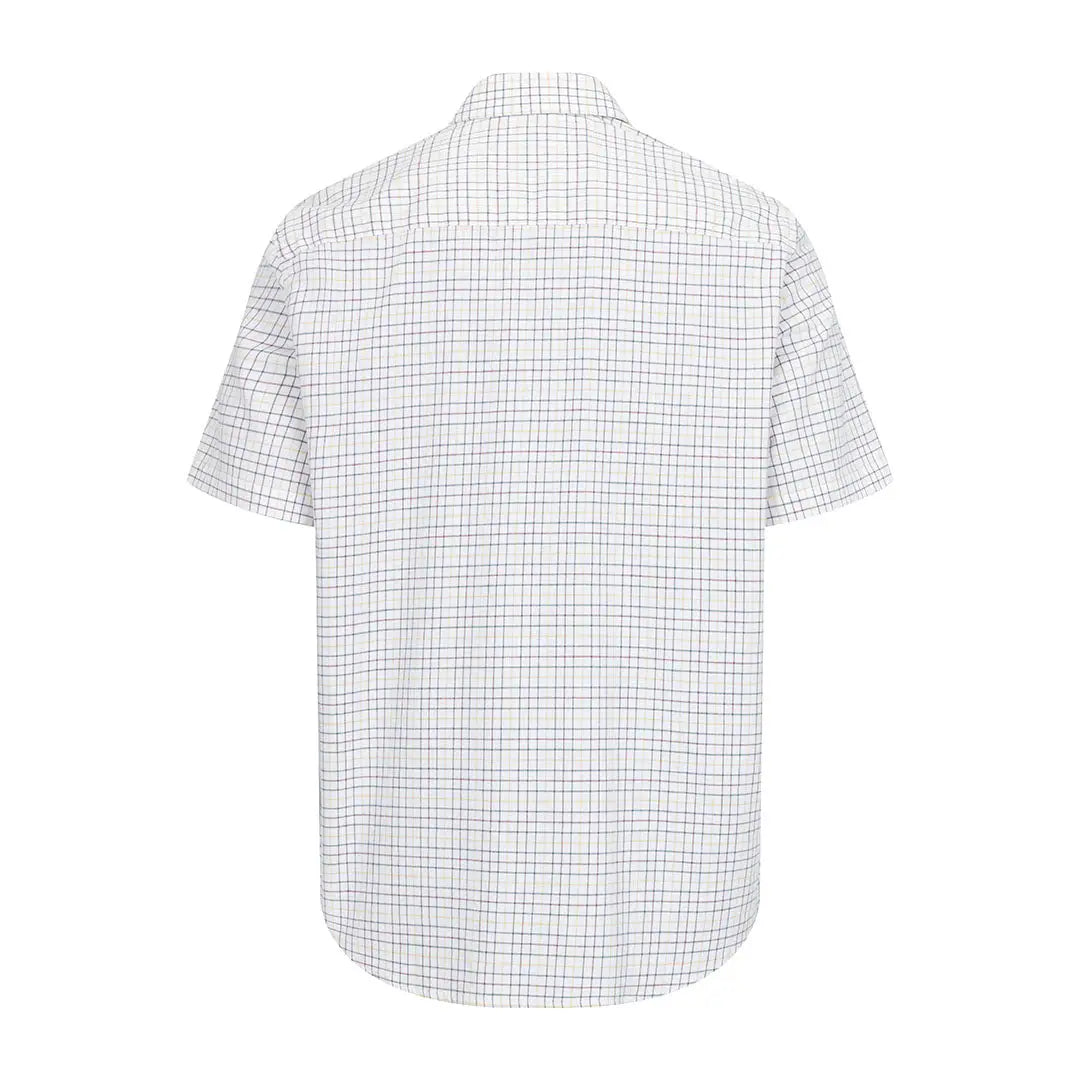 White plaid short sleeve tattersall shirt from Hoggs of Fife Callum collection