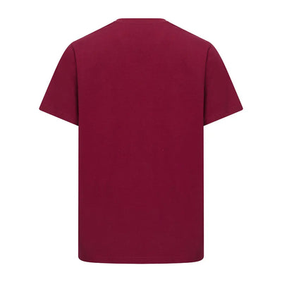 Maroon short-sleeved Fife Canonbie Printed T-Shirt from Hoggs of Fife