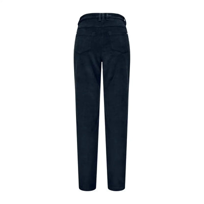 Dark blue straight leg pants from Fife’s Ladies Ceres Stretch Cord Jeans collection