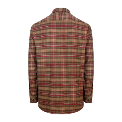 Plaid flannel shirt in brown, red, and tan from Hoggs Of Fife Countrysport Luxury Hunting