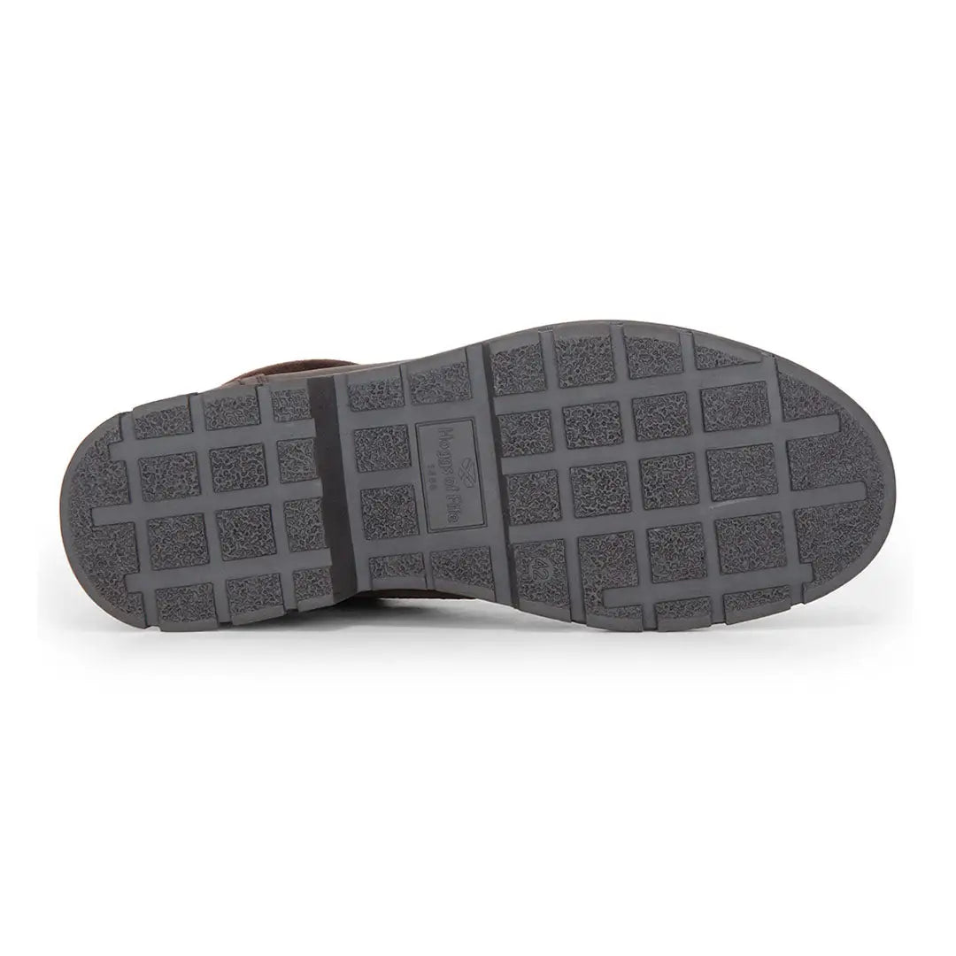 Dark gray Fife Dundas Lace boots sole with waffle-grid pattern for grip and style