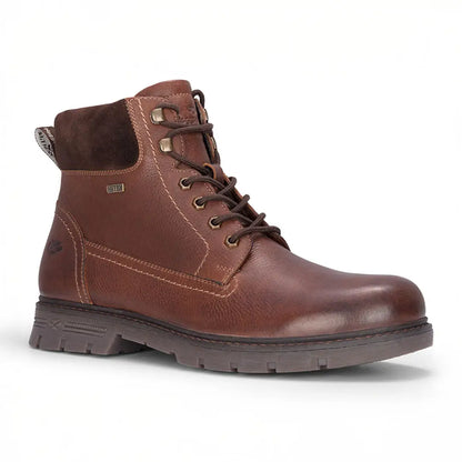 Men’s brown leather Fife Dundas lace boots with lug sole from Hoggs of Fife