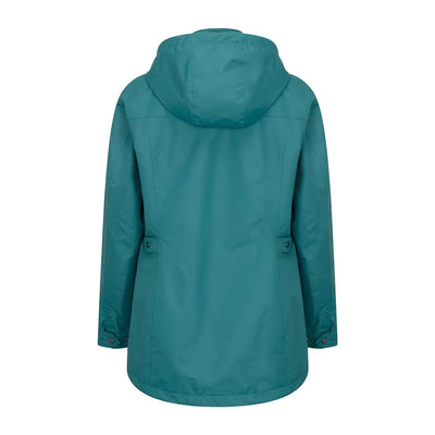 Teal hooded raincoat from the Fife Fara Waterproof Jacket collection by Hoggs of Fife