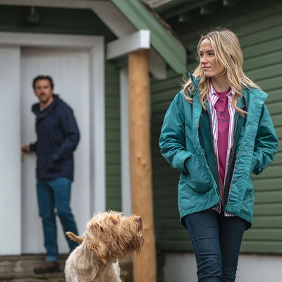 Outdoor teal jacket from the Hoggs of Fife Fara Waterproof collection