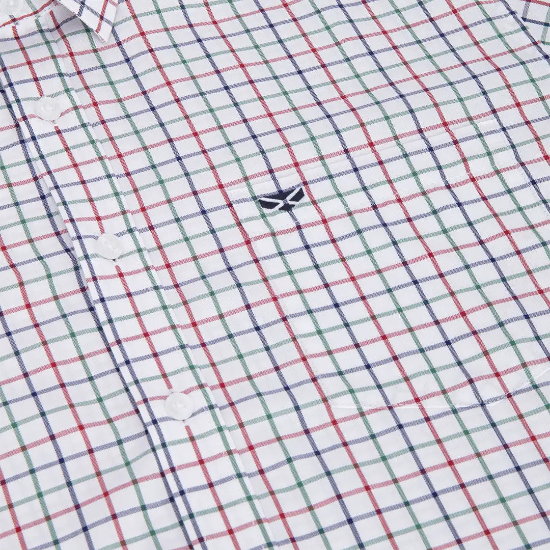 White checkered shirt from Hoggs of Fife Fernie Bamboo Shirt collection