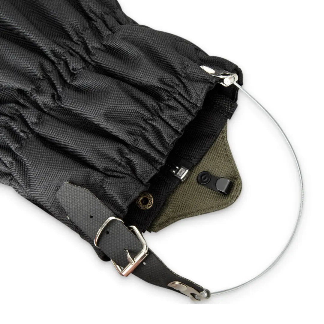 Black waterproof Hoggs Of Fife Field & Trek Gaiters with adjustable straps and buckles