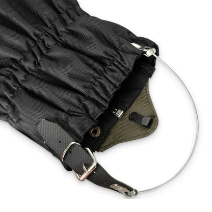 Black waterproof Hoggs Of Fife Field & Trek Gaiters with adjustable straps and buckles