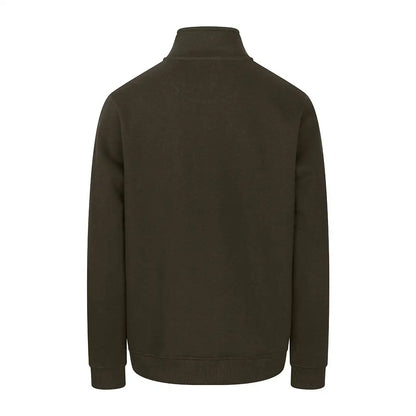 Olive green Fife Galloway zip sweatshirt perfect for country clothing style
