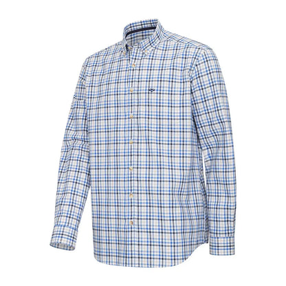 Plaid long-sleeved button-down shirt from Fife Garvock Cotton Twill collection