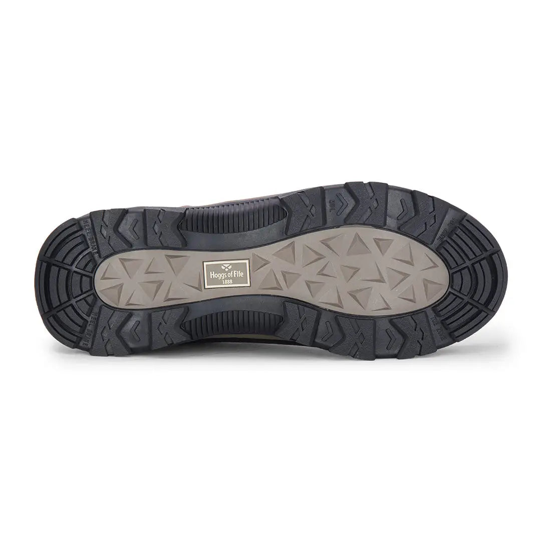 Black and gray shoe sole of Hoggs of Fife Glen Adventure Easyon Shoe