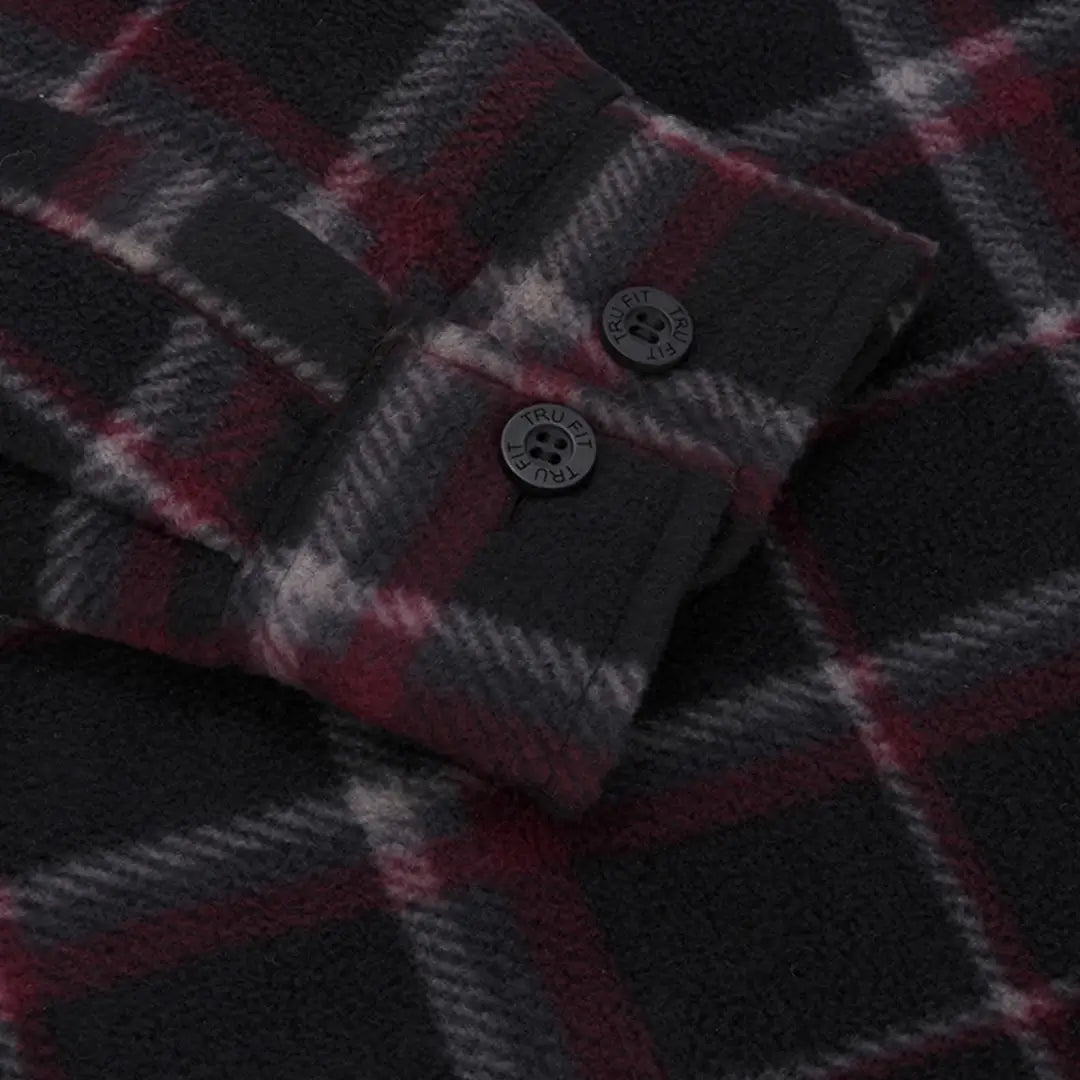 Plaid fabric with buttons from the stylish Hoggs Of Fife Granite Hooded Work Fleece