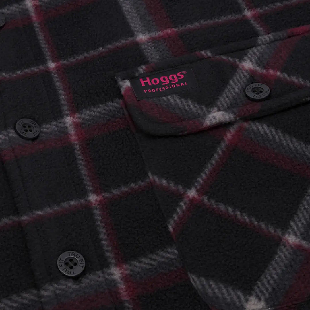Plaid flannel shirt with Hoggs logo, perfect for Granite Hooded Work Fleece vibe
