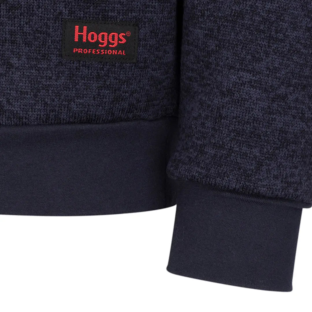 Hoggs Of Fife Green King II zip knit fleece sweatshirt with ribbed cuffs and hem