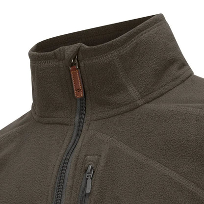 Olive green fleece jacket from Hoggs of Fife Islander Techpro 1/4 Zip Shirt