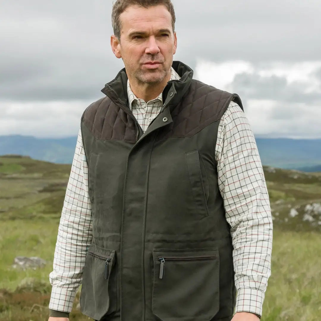 Hoggs of Fife Kincraig Field Waistcoat Olive M - Main Image