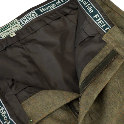 Brown Hoggs of Fife Kinloch Technical Tweed Breeks with waistband and zipper detail