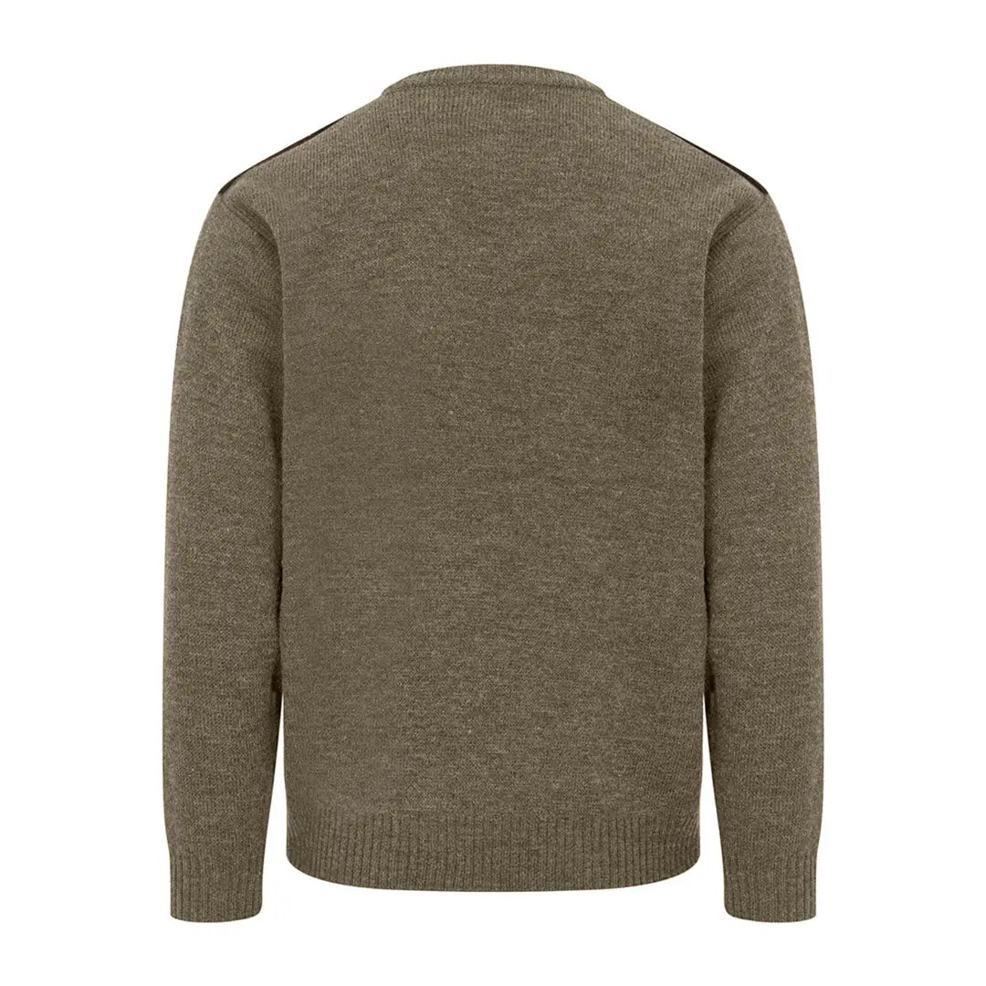 Olive green knit Hoggs Of Fife Melrose II Crew Pullover for stylish hunting